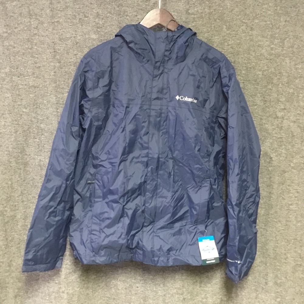 Columbia Navy Hooded Lightweight Windbreaker